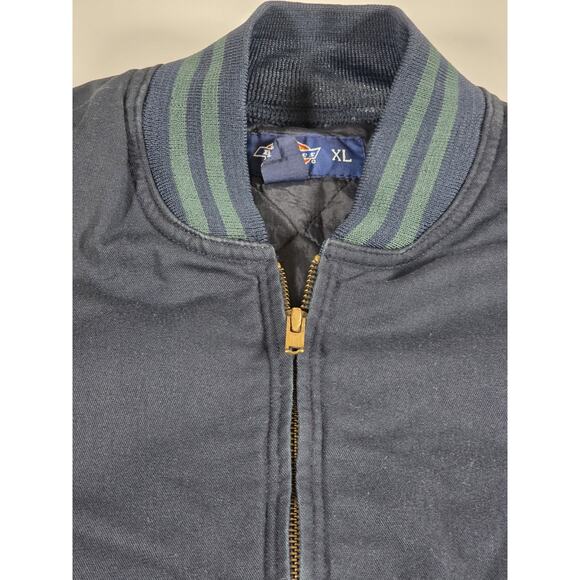 Vintage 90s Dickies Eisenhower Jacket Work Bomber Jacket Grunge Sz XL Green Blue - Picture 3 of 5